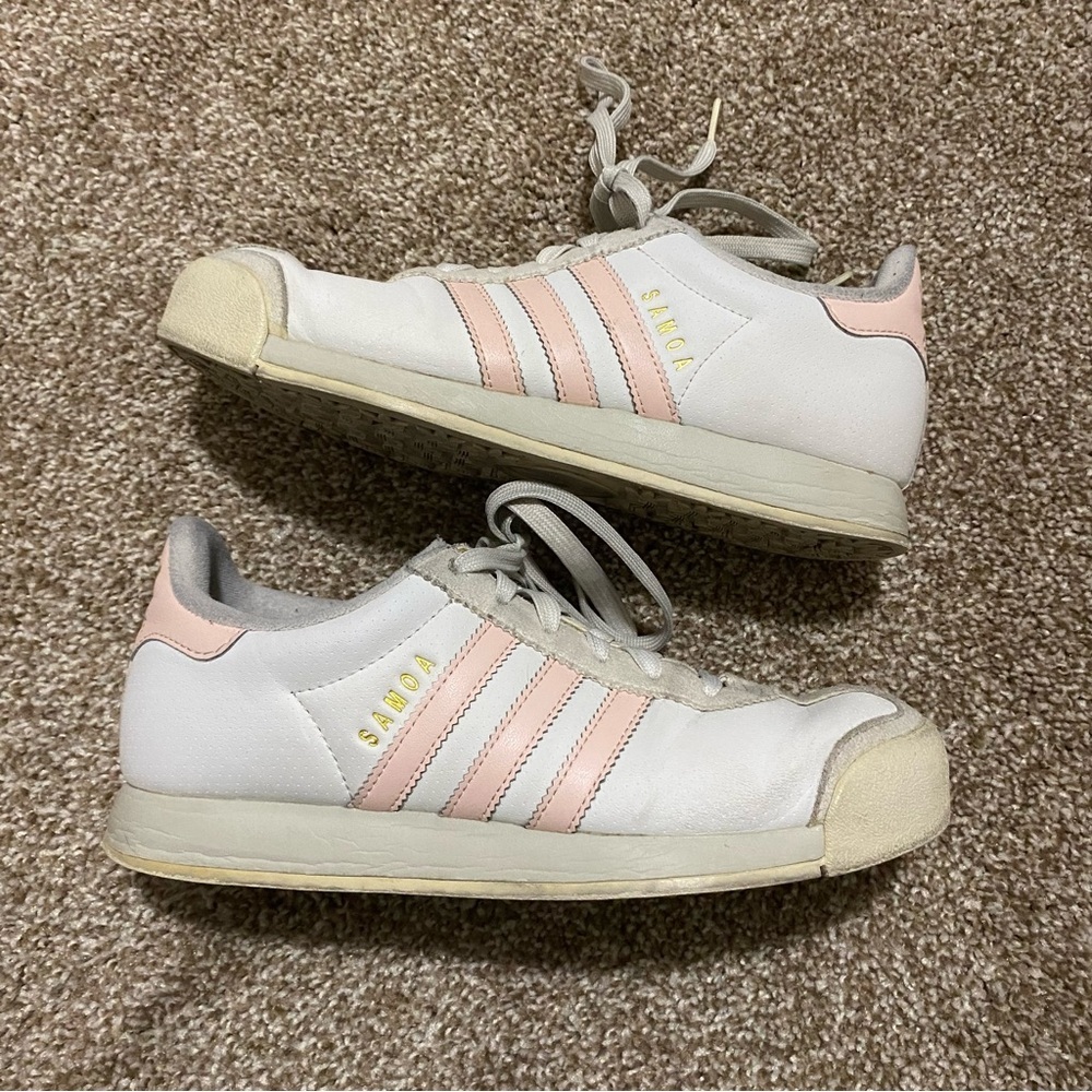 Adidas Samoa White and Pink size 6